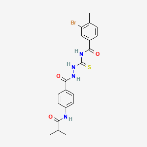 3-bromo-N-({2-[4-(isobutyrylamino)benzoyl]hydrazino}carbonothioyl)-4-methylbenzamide