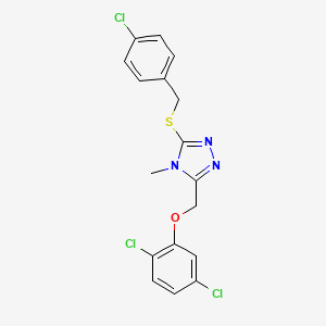 {5-[(4-CHLOROBENZYL)SULFANYL]-4-METHYL-4H-1,2,4-TRIAZOL-3-YL}METHYL (2,5-DICHLOROPHENYL) ETHER