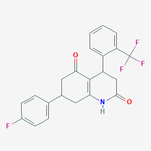 7-(4-fluorophenyl)-4-[2-(trifluoromethyl)phenyl]-4,6,7,8-tetrahydroquinoline-2,5(1H,3H)-dione