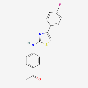 1-(4-{[4-(4-fluorophenyl)-1,3-thiazol-2-yl]amino}phenyl)ethanone