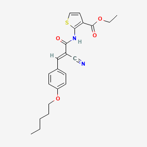 ethyl 2-({2-cyano-3-[4-(pentyloxy)phenyl]acryloyl}amino)-3-thiophenecarboxylate