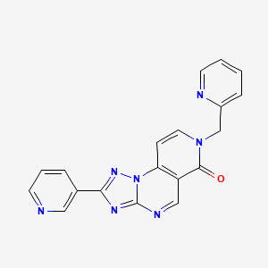 molecular formula C19H13N7O B4726747 2-(3-pyridinyl)-7-(2-pyridinylmethyl)pyrido[3,4-e][1,2,4]triazolo[1,5-a]pyrimidin-6(7H)-one 