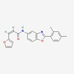 (Z)-N-[2-(2,4-dimethylphenyl)-1,3-benzoxazol-5-yl]-3-(furan-2-yl)prop-2-enamide