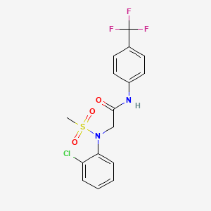 molecular formula C16H14ClF3N2O3S B4726789 N~2~-(2-chlorophenyl)-N~2~-(methylsulfonyl)-N~1~-[4-(trifluoromethyl)phenyl]glycinamide 