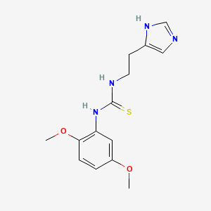 molecular formula C14H18N4O2S B4726798 N-(2,5-dimethoxyphenyl)-N'-[2-(1H-imidazol-4-yl)ethyl]thiourea 