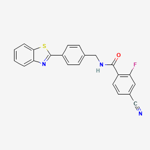 N-[4-(1,3-benzothiazol-2-yl)benzyl]-4-cyano-2-fluorobenzamide