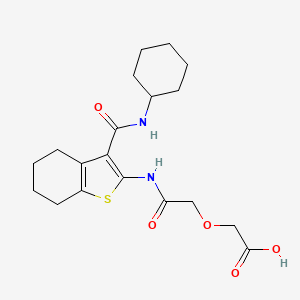 molecular formula C19H26N2O5S B4726821 2-({[3-(CYCLOHEXYLCARBAMOYL)-4,5,6,7-TETRAHYDRO-1-BENZOTHIOPHEN-2-YL]CARBAMOYL}METHOXY)ACETIC ACID 