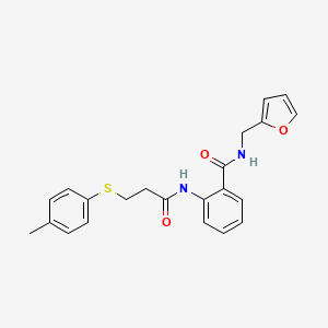 N-(2-furylmethyl)-2-({3-[(4-methylphenyl)thio]propanoyl}amino)benzamide