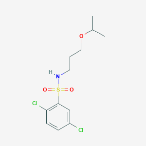 molecular formula C12H17Cl2NO3S B4726878 2,5-dichloro-N-(3-isopropoxypropyl)benzenesulfonamide 