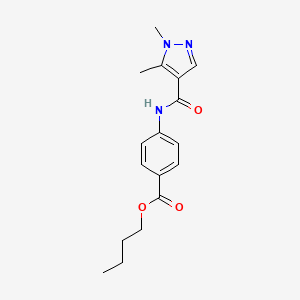 butyl 4-{[(1,5-dimethyl-1H-pyrazol-4-yl)carbonyl]amino}benzoate