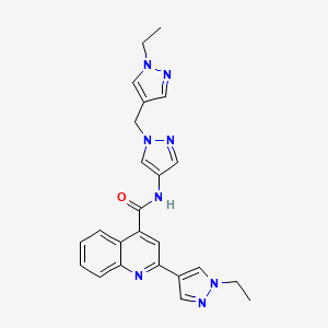 2-(1-ethyl-1H-pyrazol-4-yl)-N-{1-[(1-ethyl-1H-pyrazol-4-yl)methyl]-1H-pyrazol-4-yl}-4-quinolinecarboxamide