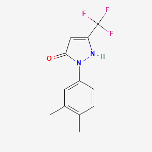 molecular formula C12H11F3N2O B4726909 1-(3,4-dimethylphenyl)-3-(trifluoromethyl)-1H-pyrazol-5-ol 