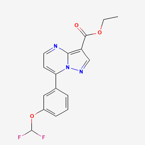 ethyl 7-[3-(difluoromethoxy)phenyl]pyrazolo[1,5-a]pyrimidine-3-carboxylate