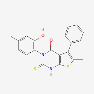 molecular formula C20H16N2O2S2 B4726954 3-(2-hydroxy-4-methylphenyl)-2-mercapto-6-methyl-5-phenylthieno[2,3-d]pyrimidin-4(3H)-one 