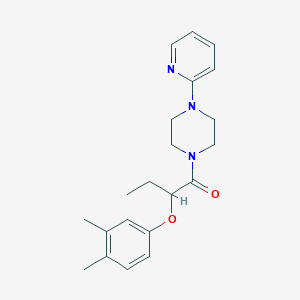 molecular formula C21H27N3O2 B4726966 1-[2-(3,4-dimethylphenoxy)butanoyl]-4-(2-pyridinyl)piperazine 