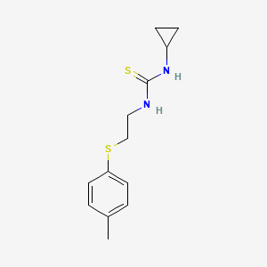 molecular formula C13H18N2S2 B4726983 N-cyclopropyl-N'-{2-[(4-methylphenyl)thio]ethyl}thiourea 