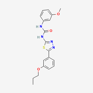 molecular formula C19H20N4O3S B4726989 N-(3-methoxyphenyl)-N'-[5-(3-propoxyphenyl)-1,3,4-thiadiazol-2-yl]urea 