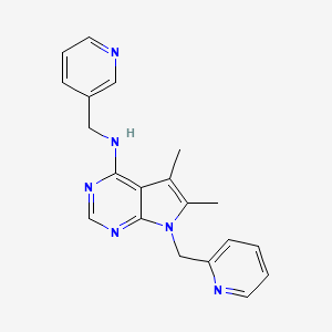 5,6-dimethyl-7-(2-pyridinylmethyl)-N-(3-pyridinylmethyl)-7H-pyrrolo[2,3-d]pyrimidin-4-amine