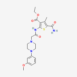 ethyl 5-(aminocarbonyl)-2-({[4-(3-methoxyphenyl)-1-piperazinyl]acetyl}amino)-4-methyl-3-thiophenecarboxylate