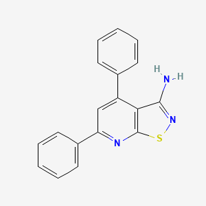 molecular formula C18H13N3S B4727006 4,6-diphenylisothiazolo[5,4-b]pyridin-3-amine 