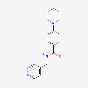 molecular formula C18H21N3O B4727008 4-(1-piperidinyl)-N-(4-pyridinylmethyl)benzamide 