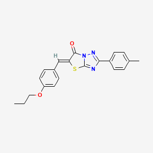 molecular formula C21H19N3O2S B4727018 2-(4-methylphenyl)-5-(4-propoxybenzylidene)[1,3]thiazolo[3,2-b][1,2,4]triazol-6(5H)-one 