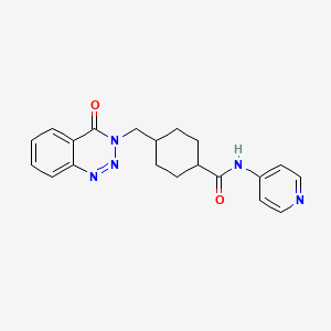 molecular formula C20H21N5O2 B4727059 4-[(4-oxo-1,2,3-benzotriazin-3(4H)-yl)methyl]-N-4-pyridinylcyclohexanecarboxamide 