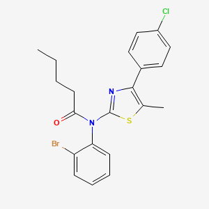 N-(2-bromophenyl)-N-[4-(4-chlorophenyl)-5-methyl-1,3-thiazol-2-yl]pentanamide