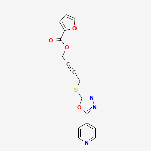 molecular formula C16H11N3O4S B4727076 4-{[5-(4-pyridinyl)-1,3,4-oxadiazol-2-yl]thio}-2-butyn-1-yl 2-furoate 