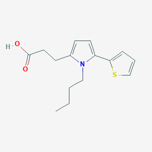 molecular formula C15H19NO2S B4727119 3-[1-butyl-5-(2-thienyl)-1H-pyrrol-2-yl]propanoic acid 