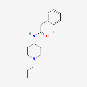 molecular formula C16H23FN2O B4727125 2-(2-fluorophenyl)-N-(1-propyl-4-piperidinyl)acetamide 