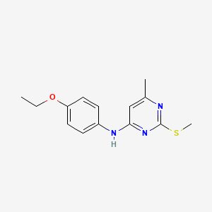 molecular formula C14H17N3OS B4727173 N-(4-ethoxyphenyl)-6-methyl-2-(methylthio)-4-pyrimidinamine 