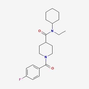 N-cyclohexyl-N-ethyl-1-(4-fluorobenzoyl)-4-piperidinecarboxamide