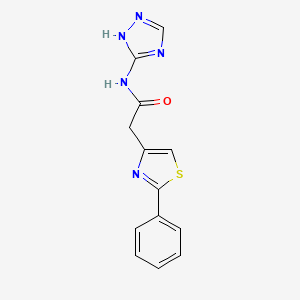 2-(2-phenyl-1,3-thiazol-4-yl)-N-4H-1,2,4-triazol-3-ylacetamide