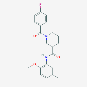 1-(4-fluorobenzoyl)-N-(2-methoxy-5-methylphenyl)-3-piperidinecarboxamide