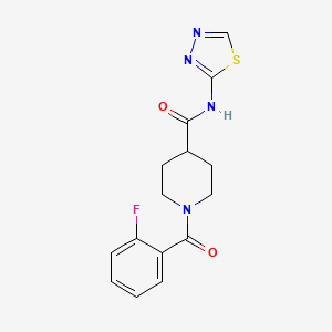 1-(2-fluorobenzoyl)-N-1,3,4-thiadiazol-2-yl-4-piperidinecarboxamide