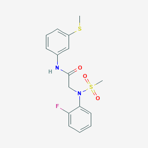 N~2~-(2-fluorophenyl)-N~2~-(methylsulfonyl)-N~1~-[3-(methylthio)phenyl]glycinamide