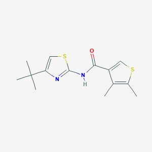 molecular formula C14H18N2OS2 B4727338 N-(4-tert-butyl-1,3-thiazol-2-yl)-4,5-dimethyl-3-thiophenecarboxamide 