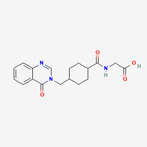 molecular formula C18H21N3O4 B4727345 N-({4-[(4-oxo-3(4H)-quinazolinyl)methyl]cyclohexyl}carbonyl)glycine 