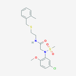 N~2~-(5-chloro-2-methoxyphenyl)-N~1~-{2-[(2-methylbenzyl)thio]ethyl}-N~2~-(methylsulfonyl)glycinamide