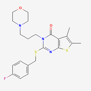 2-[(4-fluorobenzyl)thio]-5,6-dimethyl-3-[3-(4-morpholinyl)propyl]thieno[2,3-d]pyrimidin-4(3H)-one