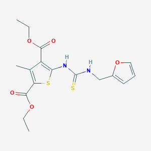 molecular formula C17H20N2O5S2 B4727407 diethyl 5-({[(2-furylmethyl)amino]carbonothioyl}amino)-3-methyl-2,4-thiophenedicarboxylate 