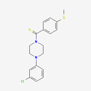 1-(3-chlorophenyl)-4-{[4-(methylthio)phenyl]carbonothioyl}piperazine