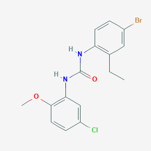 molecular formula C16H16BrClN2O2 B4727431 N-(4-bromo-2-ethylphenyl)-N'-(5-chloro-2-methoxyphenyl)urea 