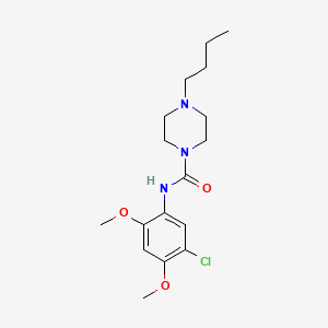 4-butyl-N-(5-chloro-2,4-dimethoxyphenyl)-1-piperazinecarboxamide