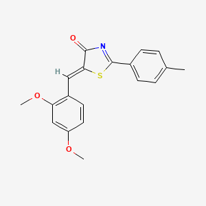 molecular formula C19H17NO3S B4727457 5-(2,4-dimethoxybenzylidene)-2-(4-methylphenyl)-1,3-thiazol-4(5H)-one 