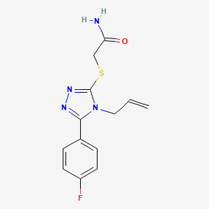 molecular formula C13H13FN4OS B4727464 2-{[4-allyl-5-(4-fluorophenyl)-4H-1,2,4-triazol-3-yl]thio}acetamide 