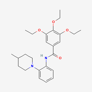 3,4,5-triethoxy-N-[2-(4-methyl-1-piperidinyl)phenyl]benzamide