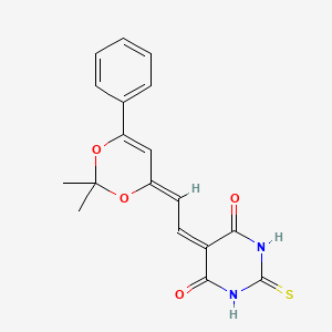 5-[2-(2,2-dimethyl-6-phenyl-4H-1,3-dioxin-4-ylidene)ethylidene]-2-thioxodihydro-4,6(1H,5H)-pyrimidinedione