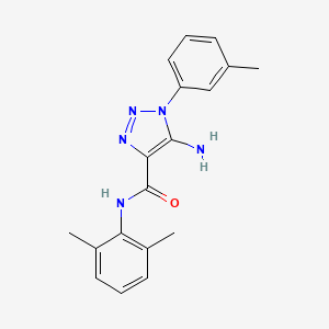 molecular formula C18H19N5O B4727523 5-amino-N-(2,6-dimethylphenyl)-1-(3-methylphenyl)-1H-1,2,3-triazole-4-carboxamide 